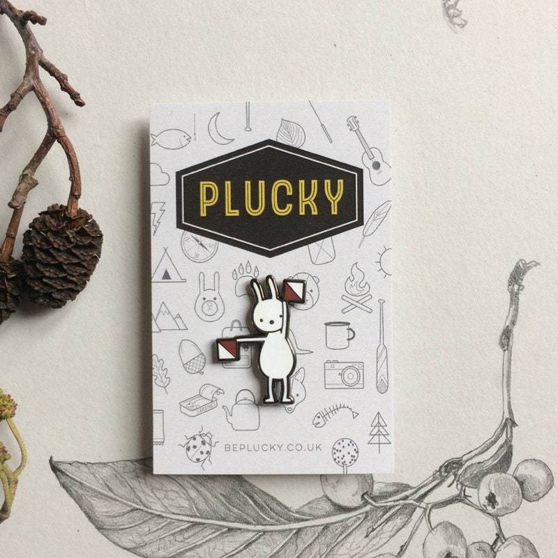 Semaphore Pin Badge Semaphore Pin Badge von PluckyShop
