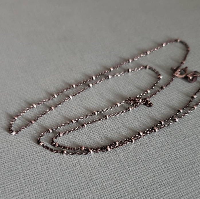 Satelliten Kette - Oxidierte 1 Mm Sterling Silber Perlen Panzerkette in Ihrer Wahl Der Länge Satelliten Kette - Oxidierte 1 Mm Sterling Silber Perlen Panzerkette in Ihrer Wahl Der Länge von PlumAndPoseyInc