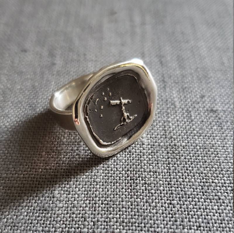 Traum Großer Ring - Wachs Siegelring Schau Zu Den Sternen R342 Traum Großer Ring - Wachs Siegelring Schau Zu Den Sternen R342 von PlumAndPoseyInc