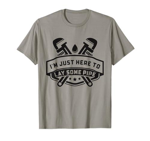 Lustiger Klempner Lay Some Pipe Sanitär-Design Männer T-Shirt von Plumber Gifts Store Co.