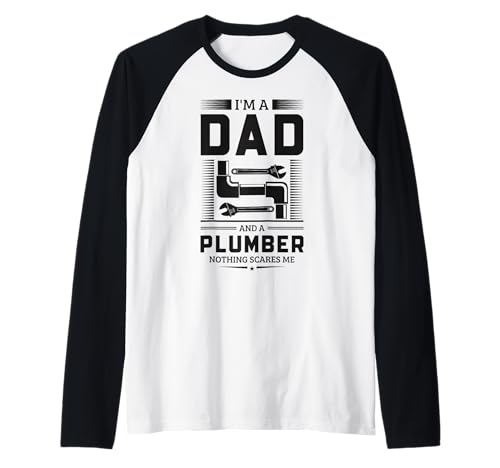 Lustiger Klempner Papa für Männer Vater Raglan von Plumber Gifts Store Co.