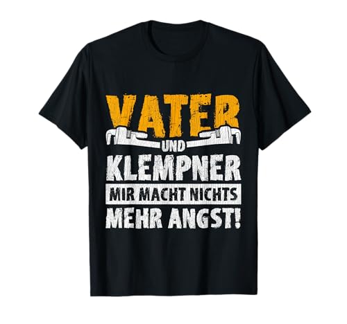 Herren Vater Klempner Installateur Geschenk-Idee I T-Shirt von Plumber Tee - Lustiges Fun-Shirt