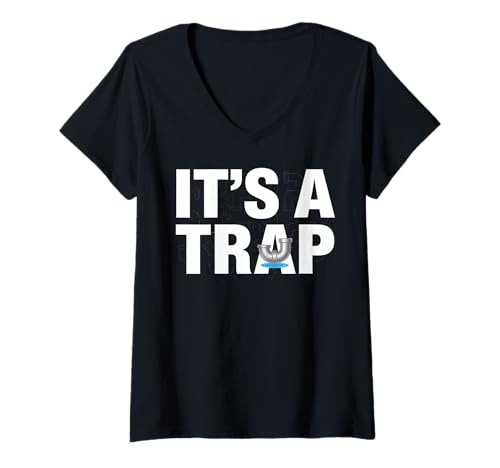 Damen Funny Plumbing Plumber Jokes It's a Trap T-Shirt mit V-Ausschnitt von Plumbers Humour and Sarcasm