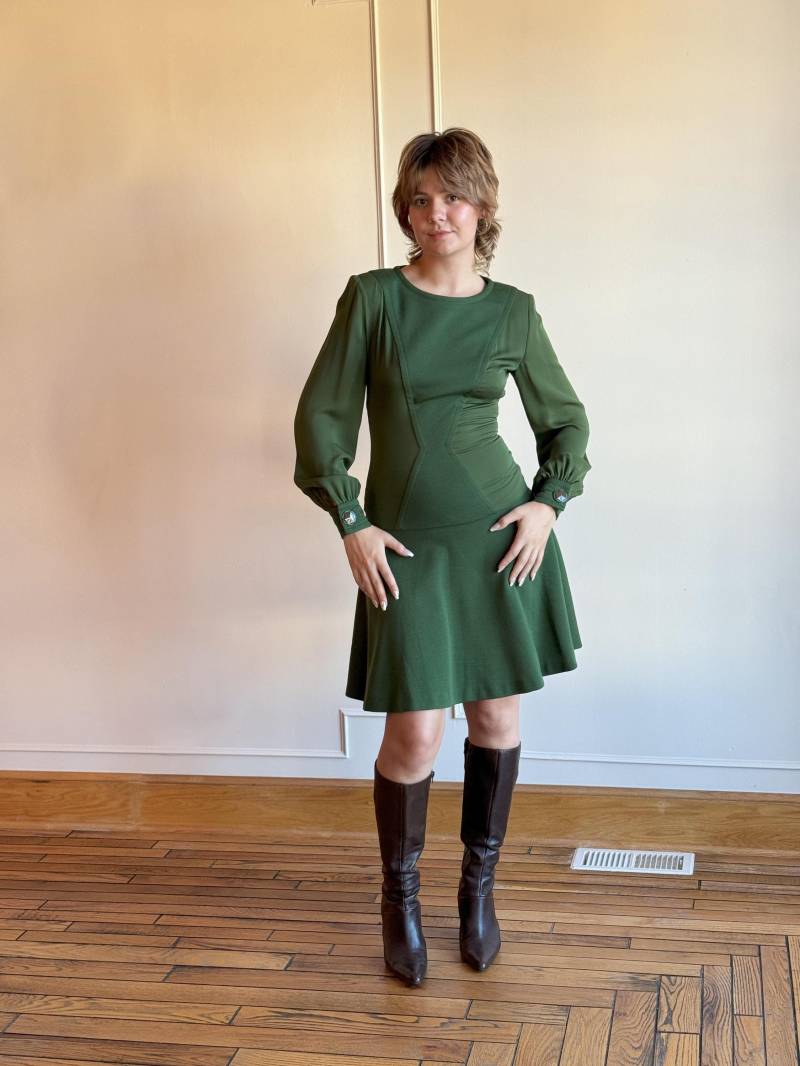 60Er Jahre Kleid Aus Wolle Für Besondere Anlässe von PlumeVintageBoutique