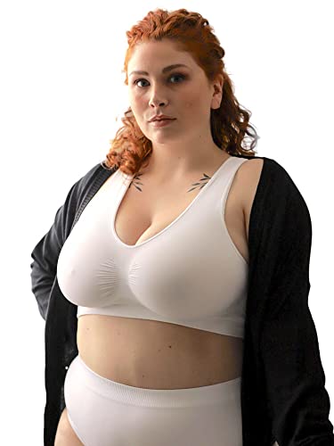 Plumpy Sarah Pull-On BH ohne Nähte, Weiß, XX-Large Plumpy Sarah Pull-On BH ohne Nähte, Weiß, XX-Large von Plumpy