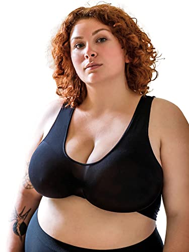Plumpy Übergrößen BH, bequem, ohne Verschlüsse, ohne Bügel, ohne Nähte. Großer Unterbrustumfang von 83 bis 140 cm, Schwarz , XXL Große Größen Plumpy Übergrößen BH, bequem, ohne Verschlüsse, ohne Bügel, ohne Nähte. Großer Unterbrustumfang von 83 bis 140 cm, Schwarz , XXL Große Größen von Plumpy