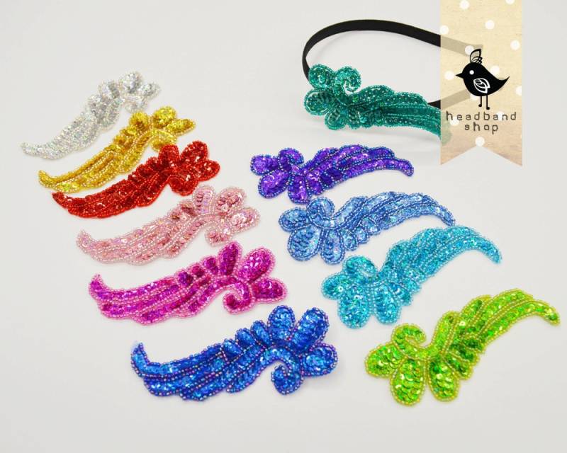 2Pcs - Flügel Applique Silber Luxuriöse Perlen Kunst Motiv Design Applikationen | 1 Paar 2Pcs - Flügel Applique Silber Luxuriöse Perlen Kunst Motiv Design Applikationen | 1 Paar von PlumuleFeather