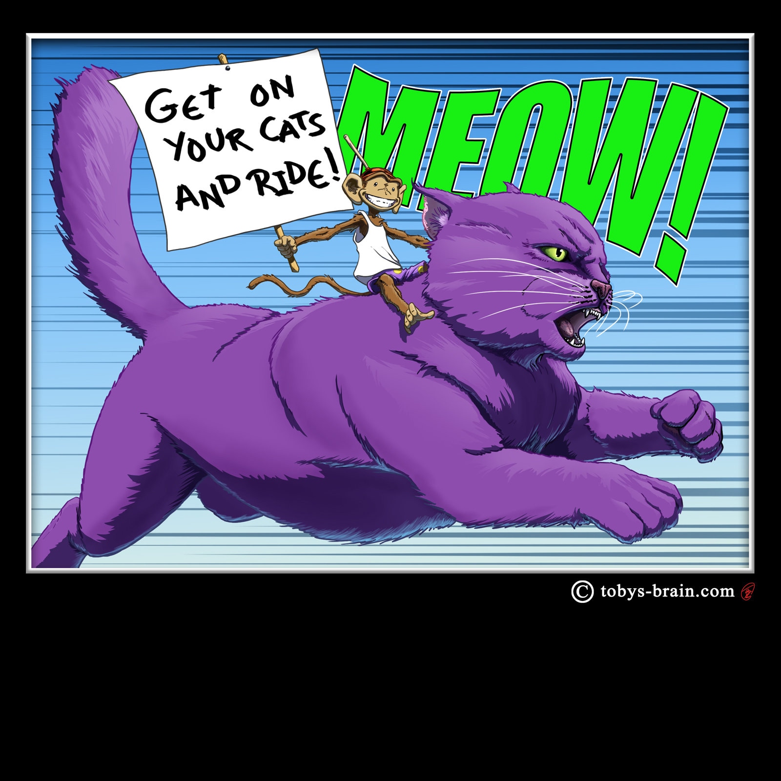 Pmd Reitet Eine Lila Katze Pmd Reitet Eine Lila Katze von PlungerMonkeyDesigns