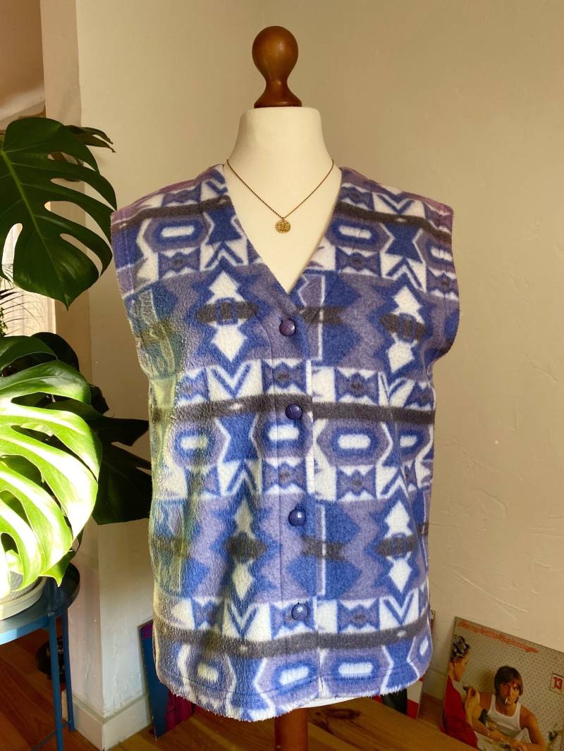 Eu40 Vintage Fleece Weste Aztekenmuster 90Er von PlusBabesVintage