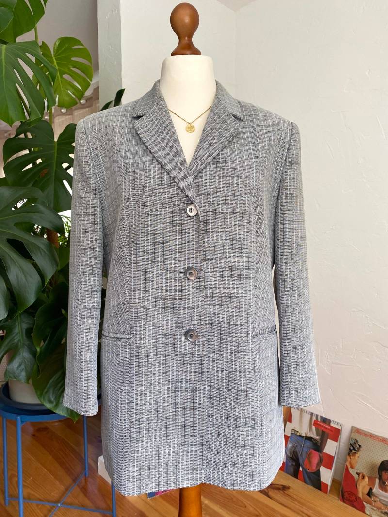 Eu40 Vintage Karierter Blazer 90Er von PlusBabesVintage