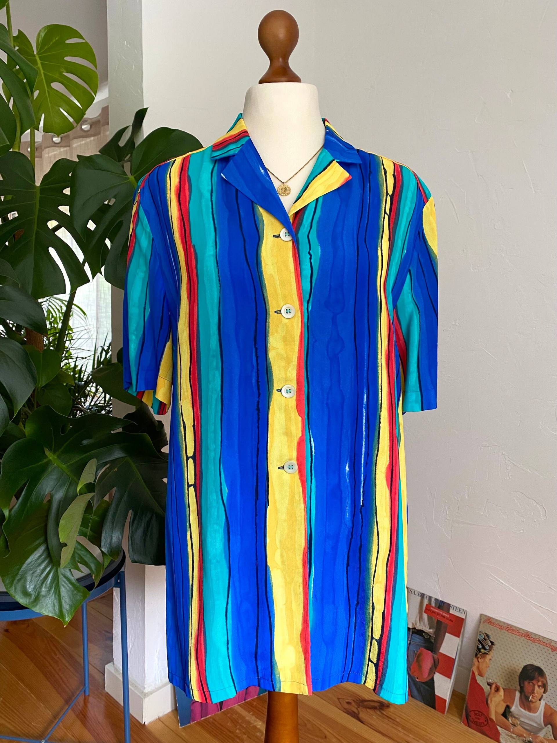 Eu42 Vintage Ausgefallene Bunte Bluse 80Er Eu42 Vintage Ausgefallene Bunte Bluse 80Er von PlusBabesVintage