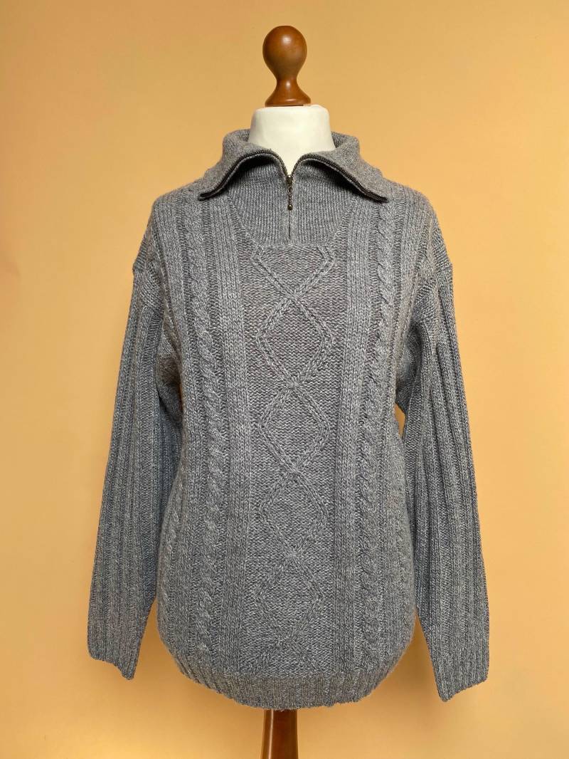 Eu42 Vintage Quarter Zip Strickpullover 90Er von PlusBabesVintage