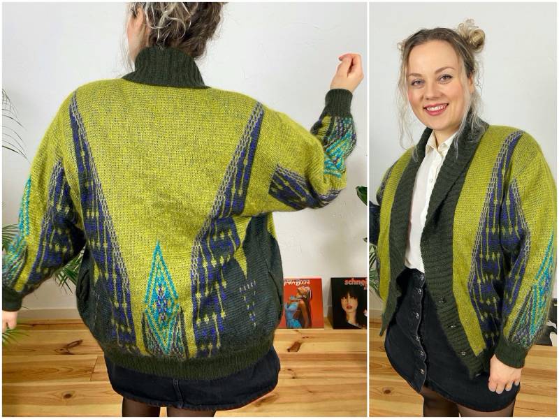 Eu44 Vintage Plus Size Mohair Jacke Xl | 80Er Made in West Germany Luxus Damenmode Nachhaltige Kleidung Mode von PlusBabesVintage