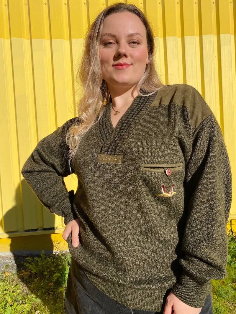 Eu44 Vintage Plus Size Pullover Mit Shetlandwolle - Made in Italy von PlusBabesVintage