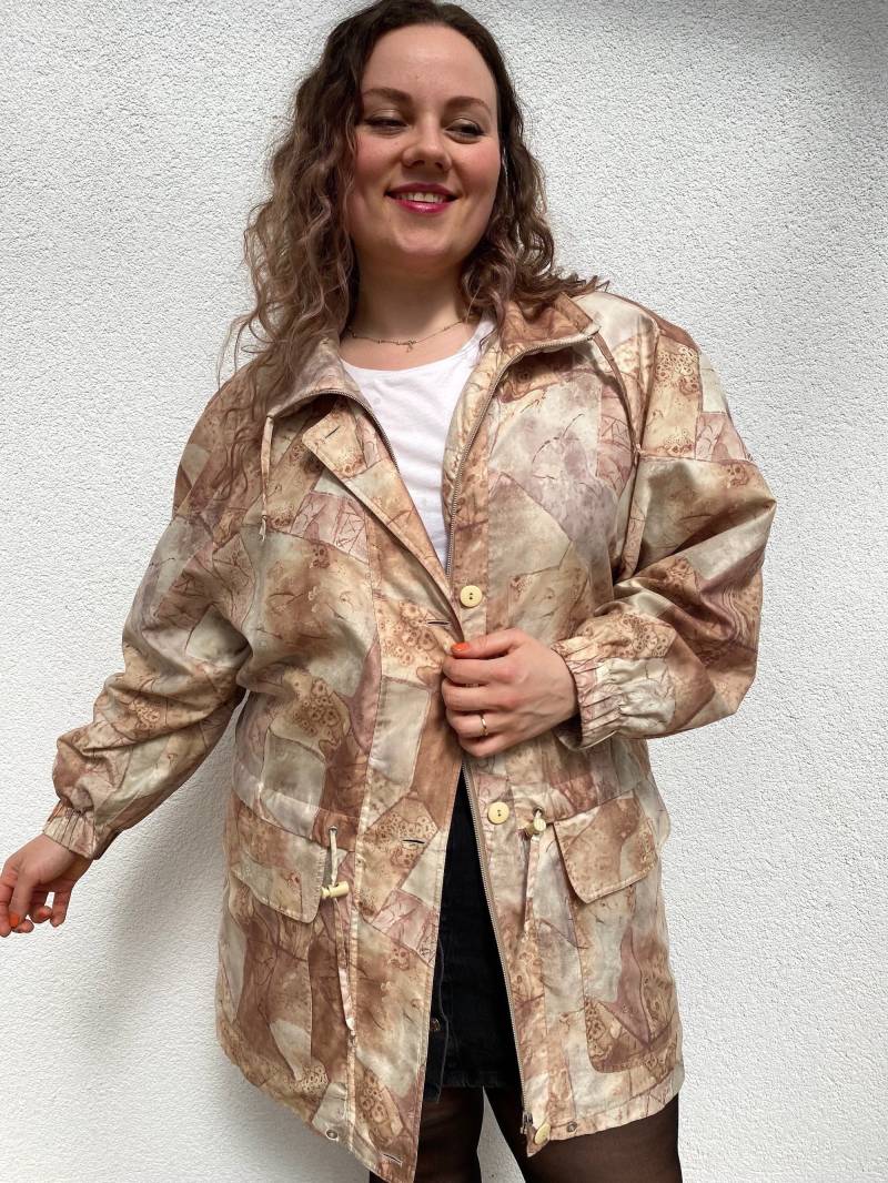 Eu46 Vintage Plus Size Jacke Mit Abstraktem Muster 80Er von PlusBabesVintage