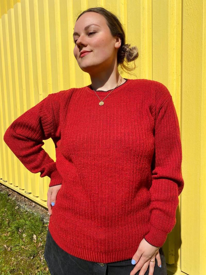 Eu46 Vintage Plus Size Rundhals Pullover 90Er von PlusBabesVintage
