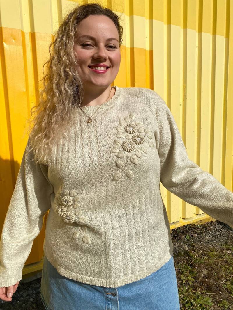 Eu46 Vintage Plus Size Superweicher Pullover Mit Perlen von PlusBabesVintage