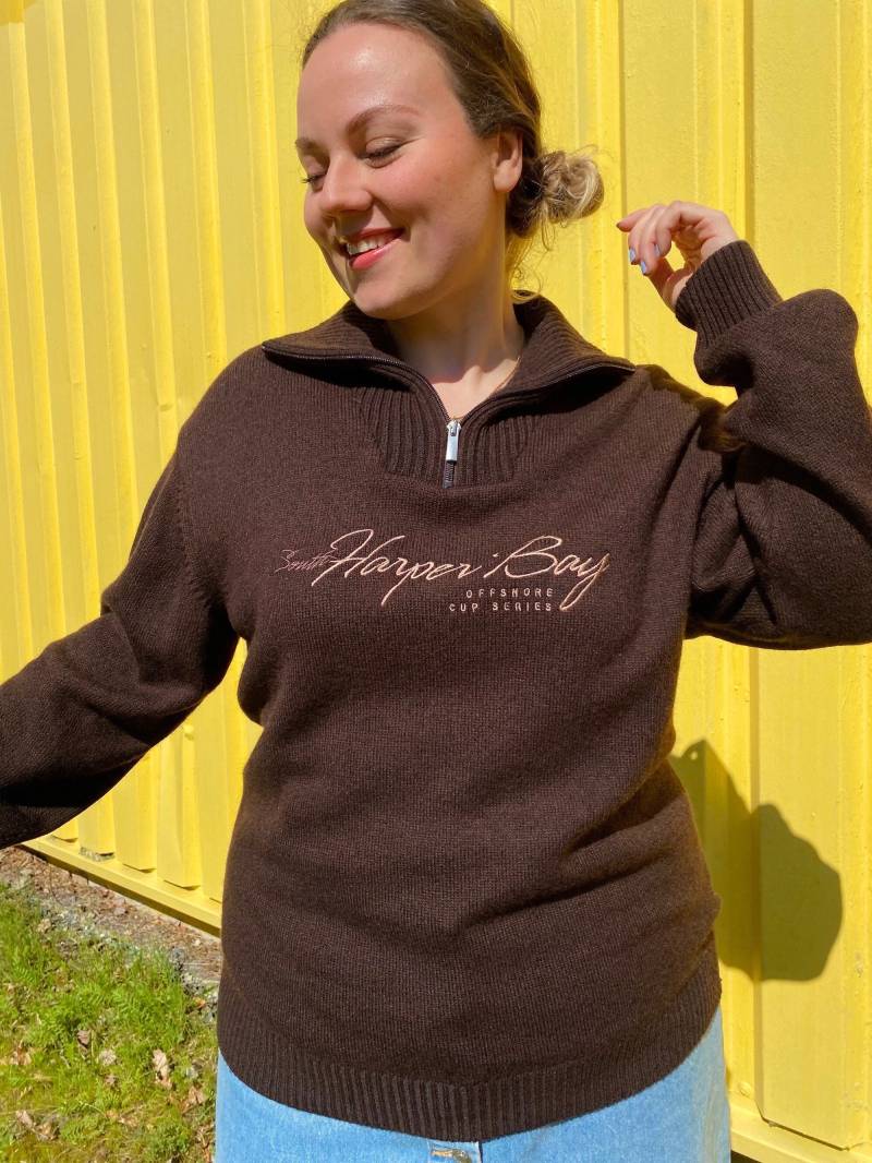 Eu48 Vintage Plus Size Quarter Zip Pullover von PlusBabesVintage