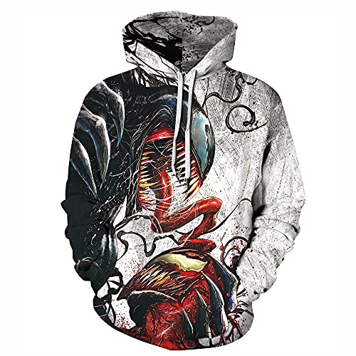 Plustrong Unisex 3D Casual Pullover Hoodie Kapuzenpullover Sweatshirts, Venom 472, Medium von Plustrong