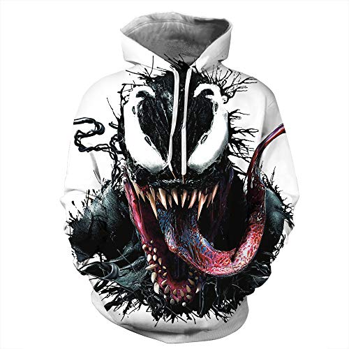 Plustrong Unisex Damen Herren 3D Casual Pullover Hoodie Kapuzenpullover Sweatshirts mit Taschen, V 216, Small von Plustrong