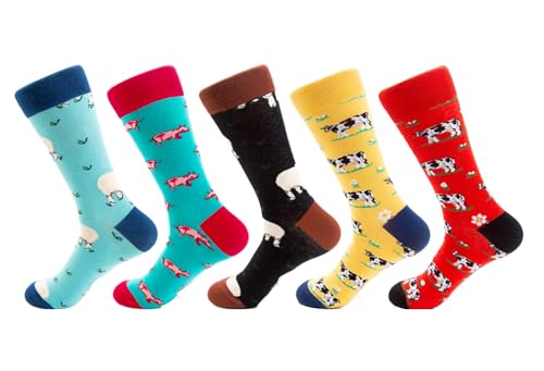 Pluto & Fox Herrensocken mit gesticktem Oleographie-Muster über dem Knöchel, 5 Paar, Tier 2, One size von Pluto & Fox