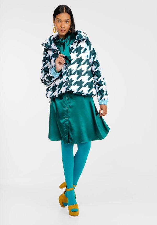 Pluvo Oversize Windbreaker Mode. Hahnentritt Vibes. Kleidung Druck. Geschenke Für Frauen. Männer. Unisex Fahrradjacke Poncho von PluvoRain