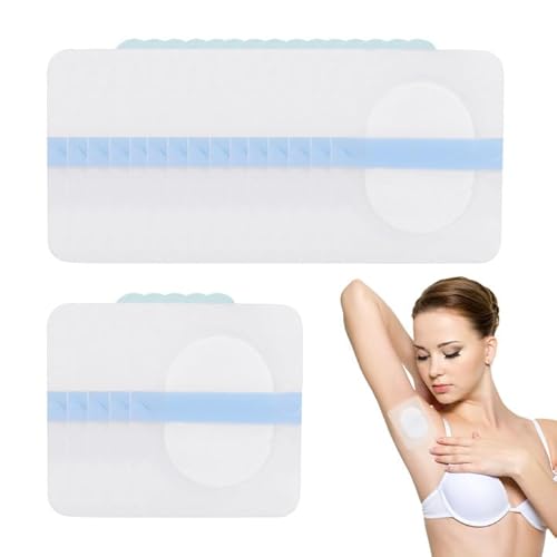 20 Stück Achselpads Damen Schweißpads Achseln Selbstklebendes Einweg-Design, Unsichtbares Design, mit Hervorragender Schweißabsorptionswirkung, Transparente Farbe von Pluvyze
