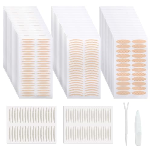 2960Pcs Schlupflider Stripes Unsichtbar Schlupflider Tapes Augenlid Stripes Unsichtbar Face Lift Tape Invisible Eyelid Tape Lidstraffer Strips Hypoallergen mit 2 Pinzette 2 Y Gabel,3 Größe von Pluvyze