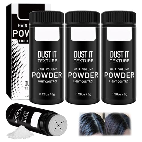 3 Stück Based Texture Powder,Volumen Puder Haare,Haar Puder Men Styling,Haarpuder Männer,Natürlich, Mild und Nicht Reizend, Matteffekt, Langanhaltende Formgebung, Unisex von Pluvyze