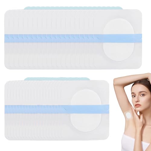 40 Stück Achselpads Damen Schweißpads Achseln Selbstklebendes Einweg-Design, Unsichtbares Design, mit Hervorragender Schweißabsorptionswirkung, Transparente Farbe von Pluvyze