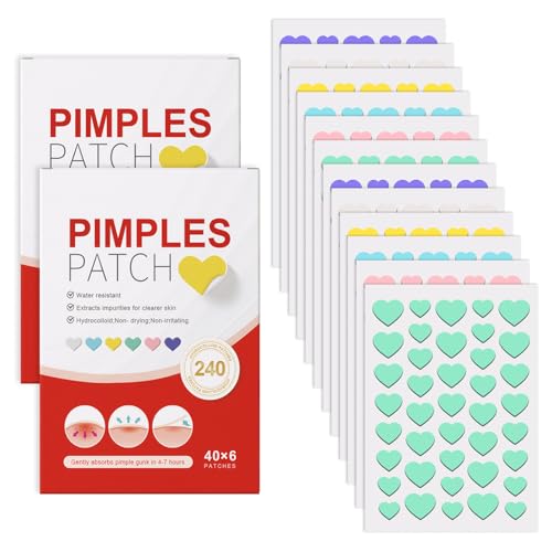 480 Stück Pimple Patches, Pickel Patch Herzform, Anti Pickel Patches Wasserdichte Atmungsaktive Tag und Nacht Atmungsaktiv Gesichtspflege 480 Stück Pimple Patches, Pickel Patch Herzform, Anti Pickel Patches Wasserdichte Atmungsaktive Tag und Nacht Atmungsaktiv Gesichtspflege von Pluvyze