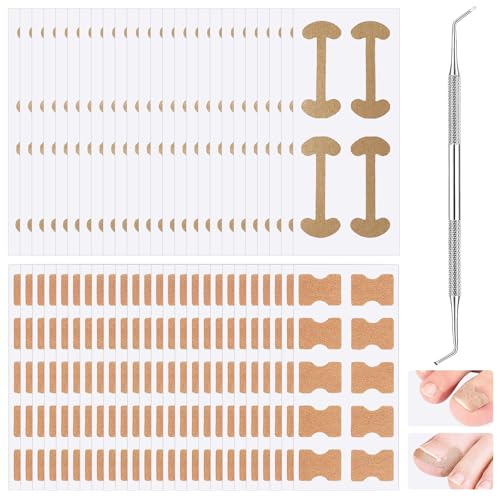 501 Stück Eingewachsene Zehennägel Set, Zehennagel Korrektur Patch Nagelpflaster Eingewachsen Zehennägel Streifen Nagelpilz Pflaster, mit 1 Pcs Nageleinlagewerkzeug von Pluvyze