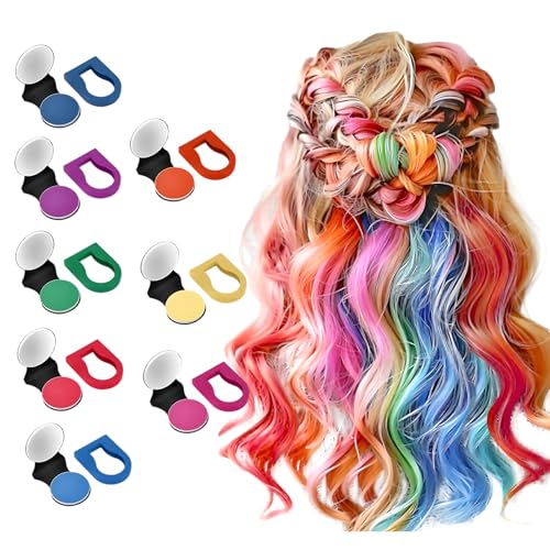 8 Stück Haarkreide für Kinder Haarfarbe Auswaschbar Temporäre Haarfärbung Unterstützt das Mischen und Anpassen Mehrerer Farben Geeignet für Hochzeiten Karneval von Pluvyze