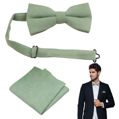 Pluvyze 1 Stück Fliege Grün Herren Grüne Fliege Herren Hochzeit Fliege Fliege Herren Fliege Mintgrün Herren Und 1 Stück Grün Einstecktuch von Pluvyze