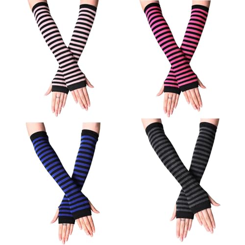 Pluvyze 4 Paare Armstulpen Damen,Handstulpen,Arm Stulpen,Handstulpen,Arm Warmers von Pluvyze