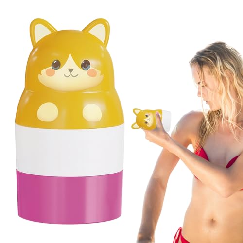 Sonnencreme Applikator Kind,Sonnencreme Roller Auffüllbar,Tragbar Sun Cream Applicator Nachfüllbar für Körperlotion & Lotion für Kinder und Erwachsene Zum Reisen - Fasst 100ml von Pluvyze