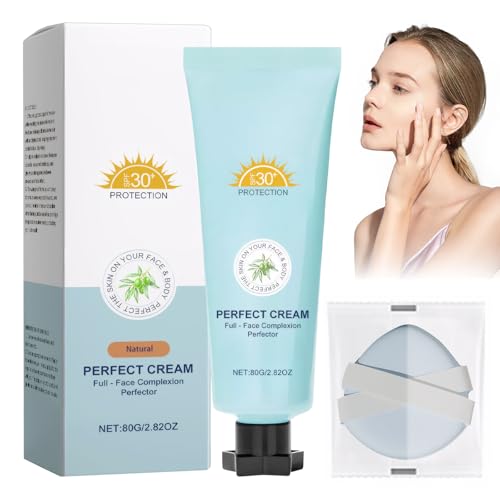 Suprem Creme Body Perfector, Body Coverage Perfector, All Over Complexion Perfector Waterproof Transfer-Resistant Skin Tint für Evens Skin Toneand, Leicht Und Natürlich mit Puderquaste von Pluvyze
