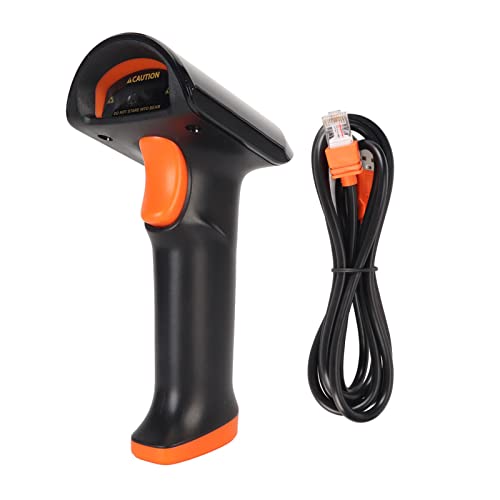1D 2D QR Hand-Barcode-Scanner, USB-kabelgebundener Automatischer QR-Code-Scanner, IP54 Staubdicht und Wasserdicht, Vibrations-Feedback-Eingabeaufforderung, für Lager-Supermarkt von Plyisty
