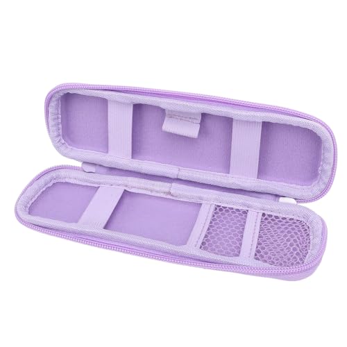 Kleiner Reise-Make-up-Pinselhalter, Hartschalen-Make-up-Pinselhalter-Etui, Make-up-Tools-Organizer für die Reise (Purple) von Plyisty
