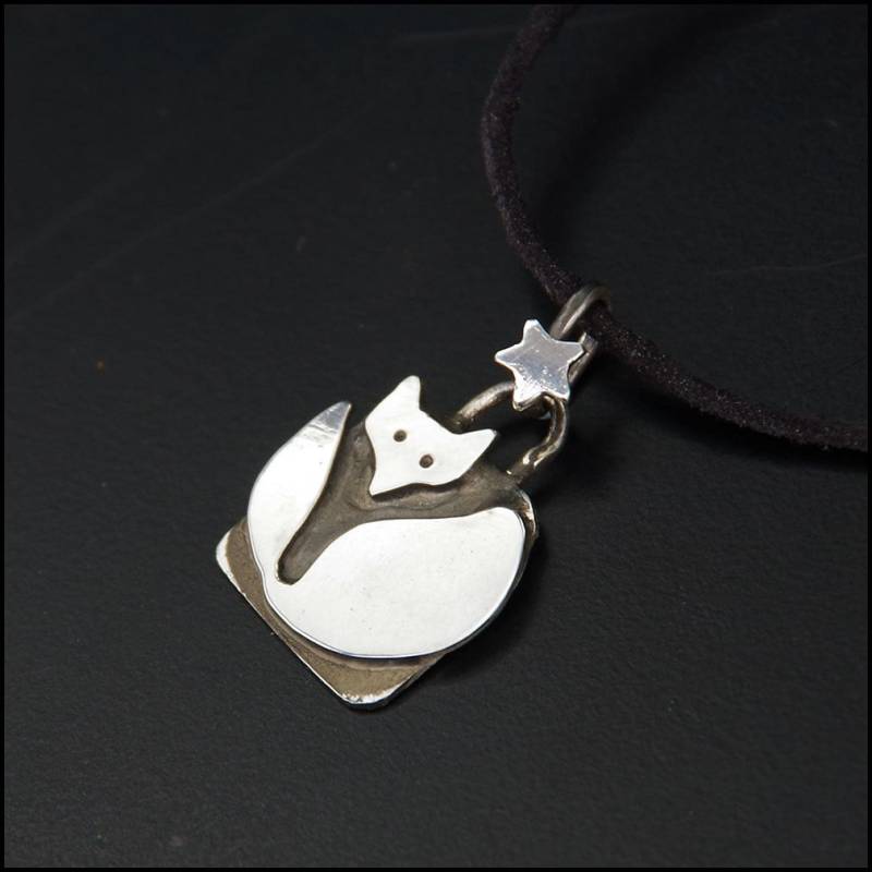 Unter Dem Stern - Sterling Silver Fox Anhänger von Plysperk