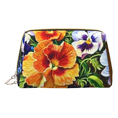 Einzigartige kleine Kosmetiktasche mit 3D-Tier-Delfin, Leder, Make-up-Tasche für Geldbörse, Reisen, Make-up-Tasche, tragbar, vielseitig, mit Reißverschluss für Damen, Blumen-Diamantbild., von Pmnnerefaq