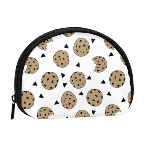 Hacker Era Mini-Geldbörse mit Reißverschluss, Geldbeutel, für Damen, Mädchen, Kinder, Cookies Food Chip Kekse, Einheitsgröße, Münztasche von Pmnnerefaq