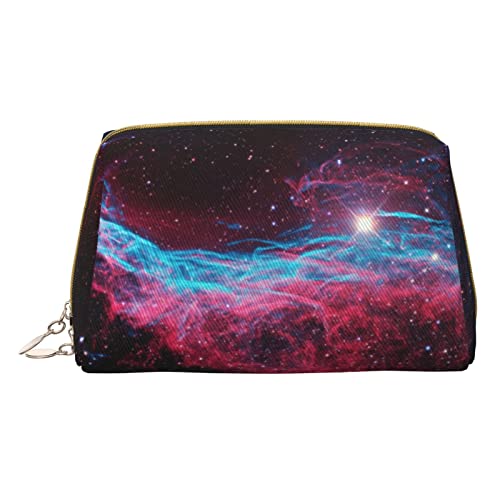 Kleine Kosmetiktasche mit Blättern auf rustikalem Holz, Make-up-Tasche für Geldbörse, Reisen, Make-up-Tasche, tragbar, vielseitig, mit Reißverschluss für Damen, Universe Galaxy, Einheitsgröße, von Pmnnerefaq