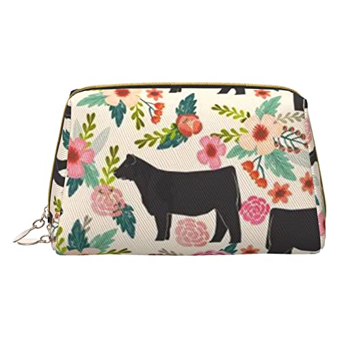 Kleine Kosmetiktasche mit Cupcake-Muster, Leder, Make-up-Tasche für Geldbörse, Reisen, Make-up-Tasche, tragbar, vielseitig, mit Reißverschluss für Damen, Rinderfarm Sanctuary, Einheitsgröße, von Pmnnerefaq