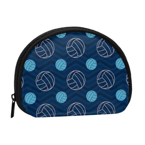 Ladybug Mini-Münzgeldbörse mit Reißverschluss, Geldbeutel für Damen, Mädchen, Kinder, Blau Volleyball, Einheitsgröße, Münztasche von Pmnnerefaq