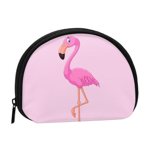 Mini-Geldbörse mit Cartoon-Flamingo-Motiv, mit Reißverschluss, für Damen, Mädchen, Kinder von Pmnnerefaq