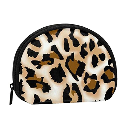 Mini-Münzgeldbörse mit Leopardenmuster, mit Reißverschluss, für Damen, Mädchen, Kinder, leopard, Einheitsgröße, Münztasche von Pmnnerefaq