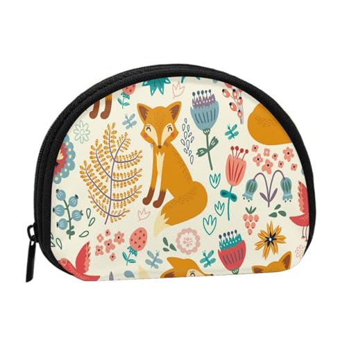 Modische Ananas-Mini-Münzgeldbörse mit Reißverschluss, Geldbeutel für Damen, Mädchen, Kinder, Süßes Blumenmuster, Einheitsgröße, Münztasche von Pmnnerefaq