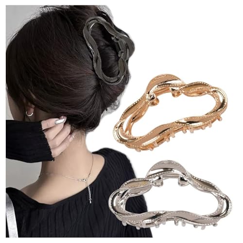 Pmnzdy Große Haarklammer 3 Stück Wolkenform Metall Haarspangen Damen Frauen für Dickes Haar Rutschfeste Klaue Clips Haarnadel Groß offene Form Haar Klaue Clips Haarschmuck von Pmnzdy