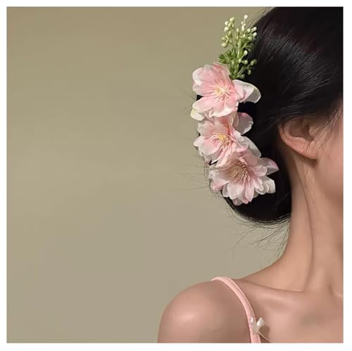Pmnzdy Kirschblüten Haarkämme künstliche Blumen Haar Kamm Haarnadel Kopfschmuck Boho Strand Haarschmuck Haarteile Seitenclip für Frauen und Mädchen Rosa von Pmnzdy
